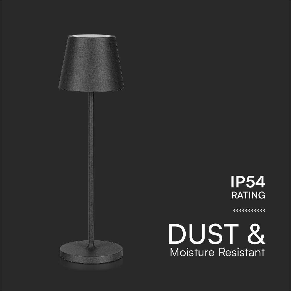 1.5W LED Table Lamp 3000K IP54 Sand Black Body img 5