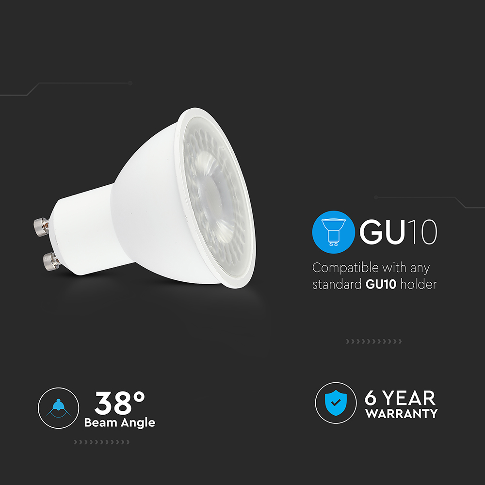 LED Spotlight - CREE CHIP 7.5W GU10 Plastic 38° 4000K img 1