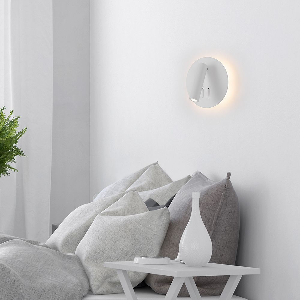 Applique da Hotel per Lettura con 2 LED 3W e 6W Colore Bianco