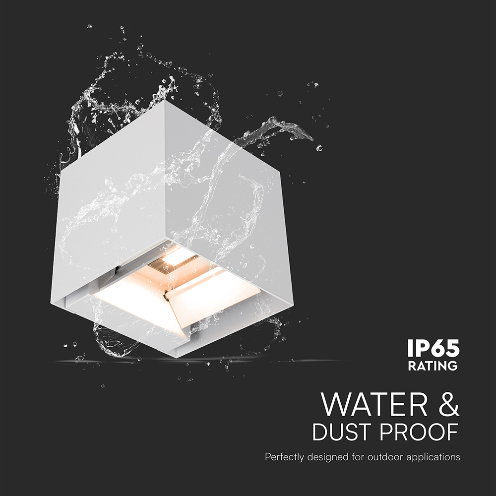 3W LED Solar Wall Light 3in1 White Body IP65 img 4