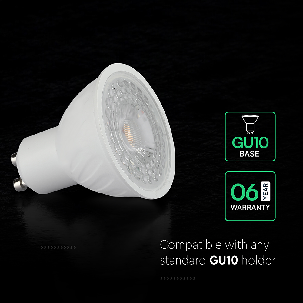 LED Spotlight - CREE CHIP 4.5W GU10 Ripple Plastic 6500K img 1