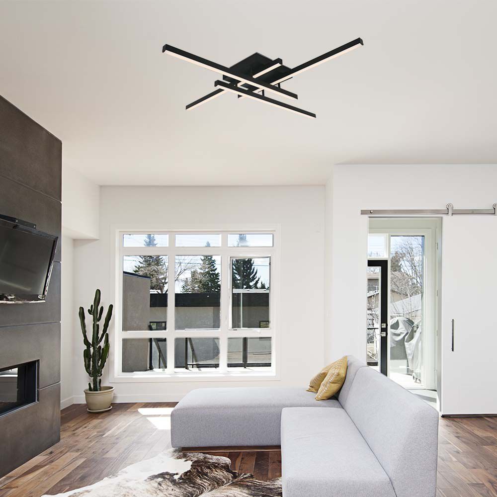 Lampadario LED dal Design Moderno 38W Colore Nero