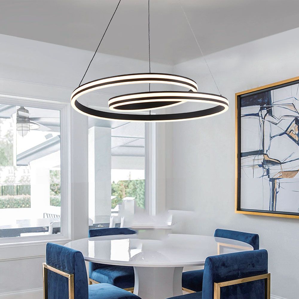 LED Designer Pendant Lampholder Black + White Body