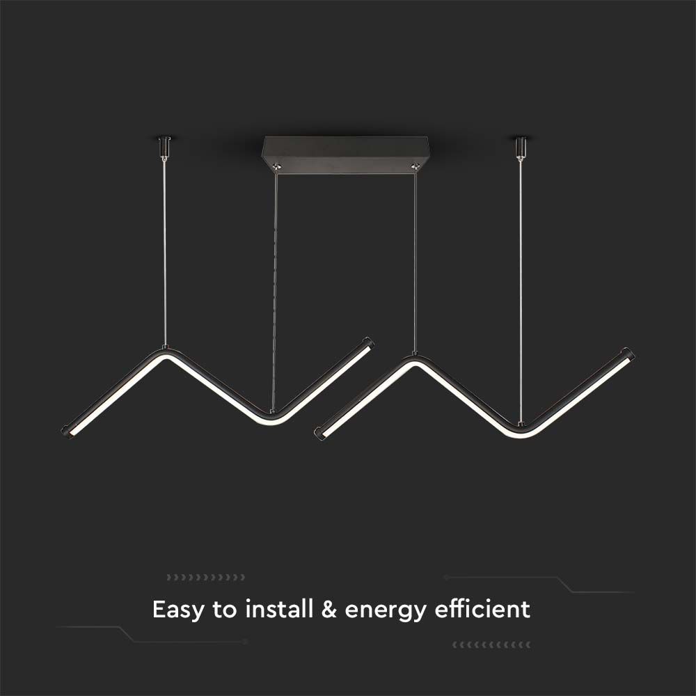 LED Lampada a sospensione di design Curve Nera