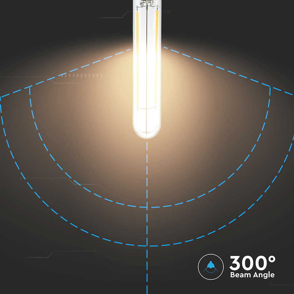 LED Bulb - 4W E14 T20 Filament Clear Glass 4000K img 1