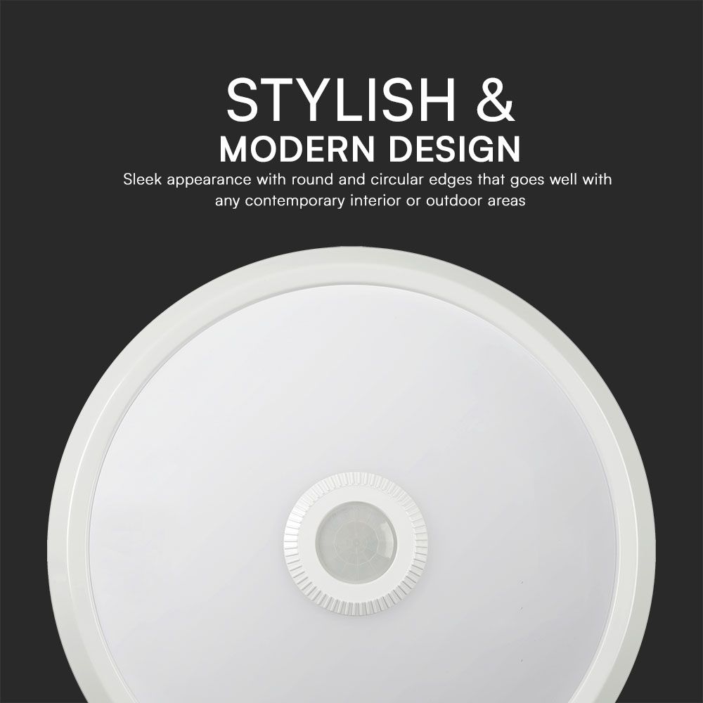 12W LED Dome Light Wiht Sensor SAMSUNG CHIP 3IN1 RD White Body