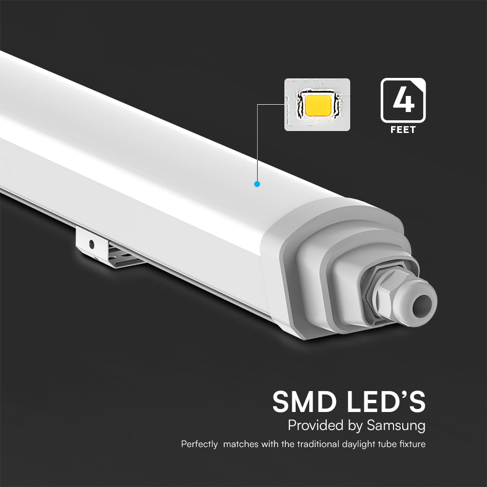 LED Waterproof Lamp SAMSUNG CHIP GT Series 1200mm 36W 4000K 120LM/WATT Quick Connection