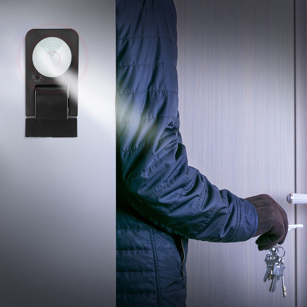 Infrared Sensore a movimento Nero 360gradi 1000W aggiustabile