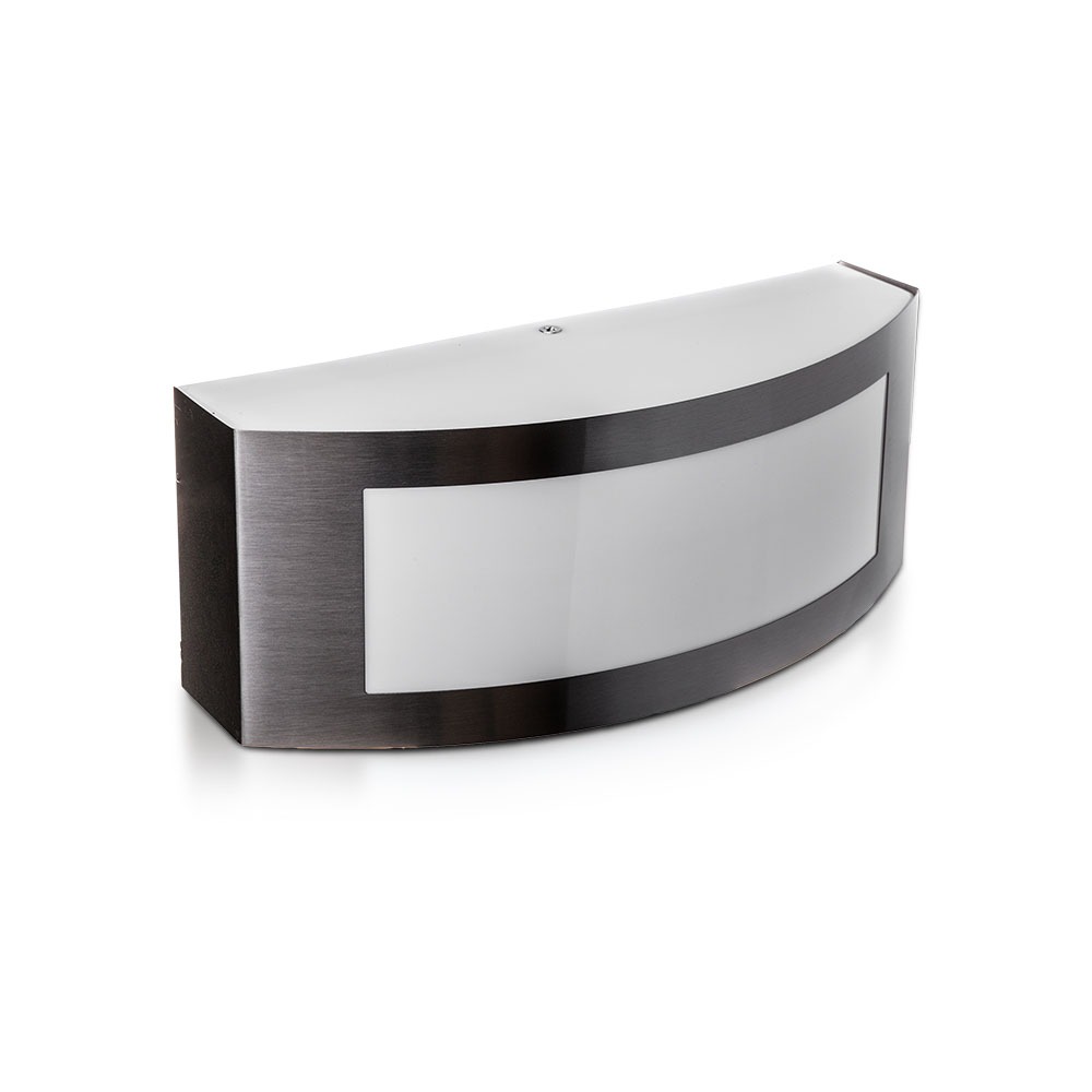 Portalampada da muro E27 con acciaio senza piombo