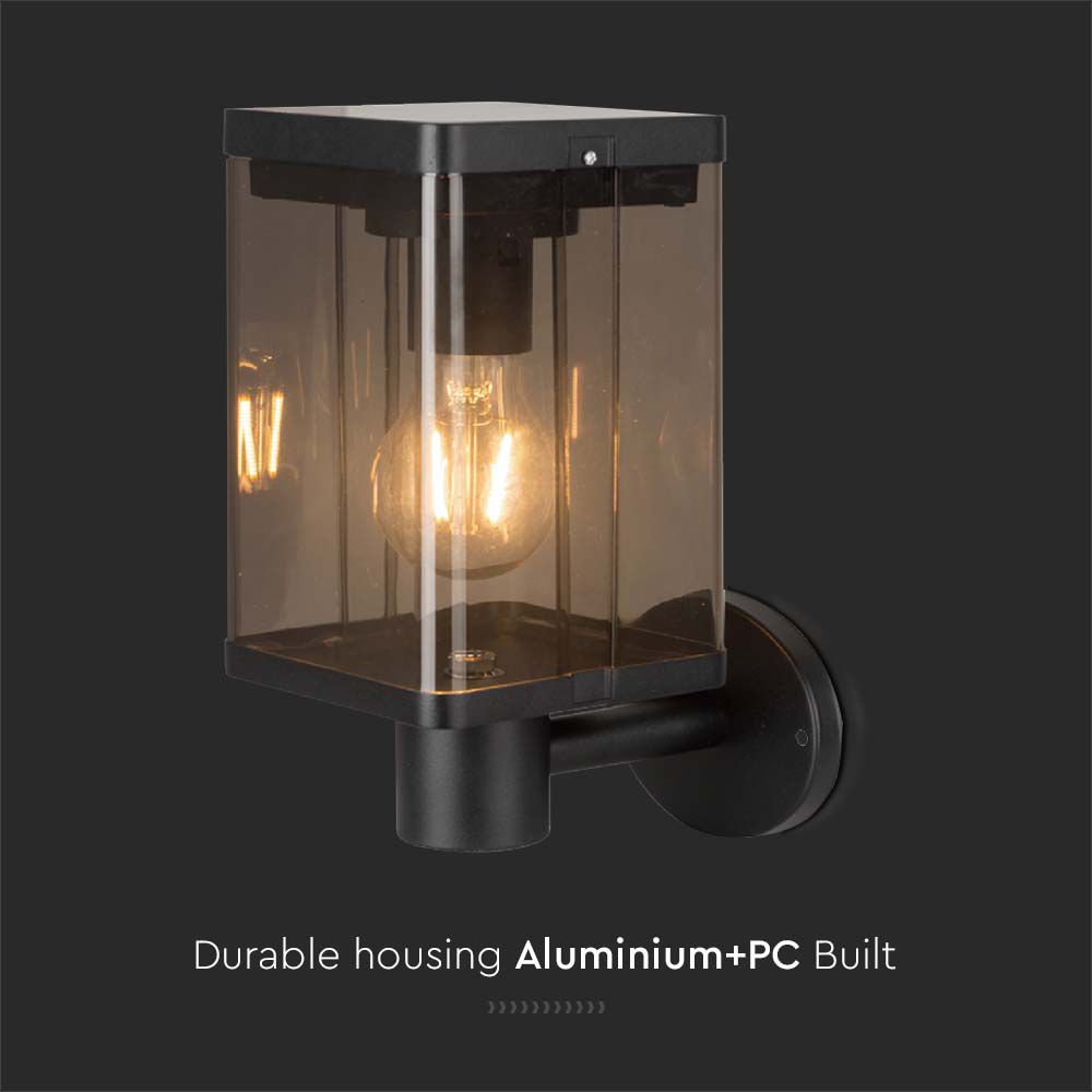 Lampada Solare LED da Giardino 2.5W con Sensore di Movimento a Microonde Montaggio a Muro Colore Nero  img 2