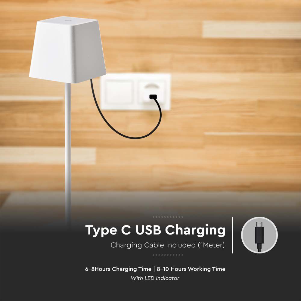 2W Table Lamp White Body IP54 3000K img 2