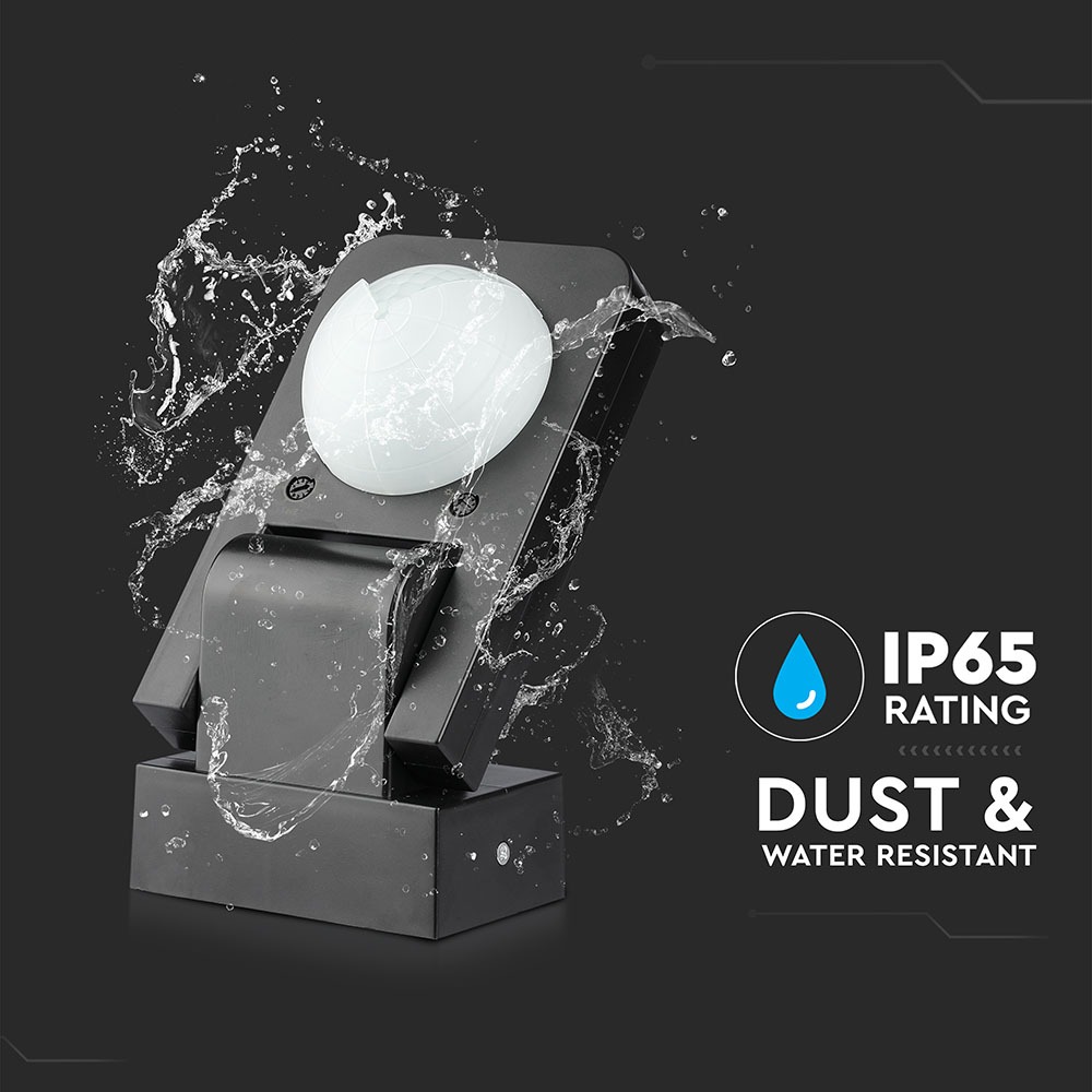 Infrared Sensore a movimento Nero 360gradi 1000W aggiustabile img 4