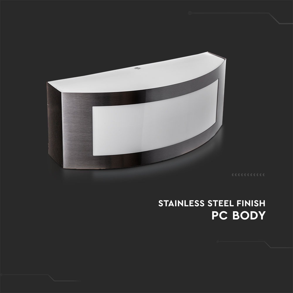 Portalampada da muro E27 con acciaio senza piombo