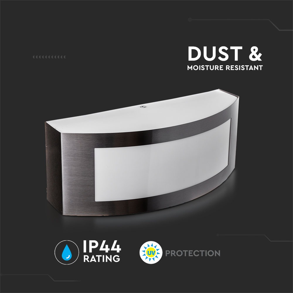 Portalampada da muro E27 con acciaio senza piombo img 2