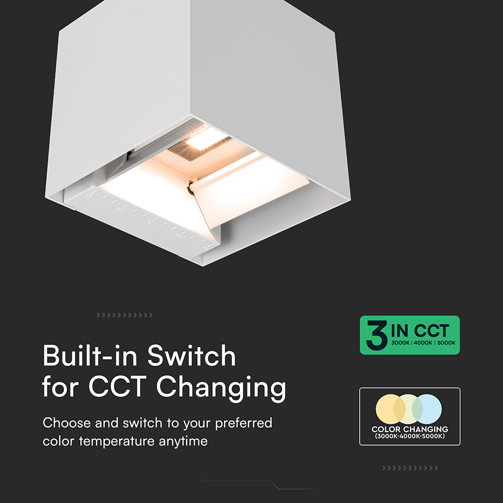 3W LED Solar Wall Light 3in1 White Body IP65 img 8