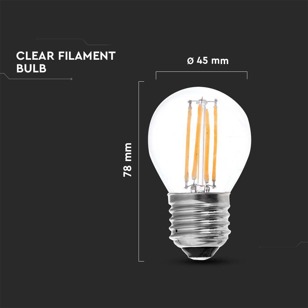 4W Filament E27 G45 6500K