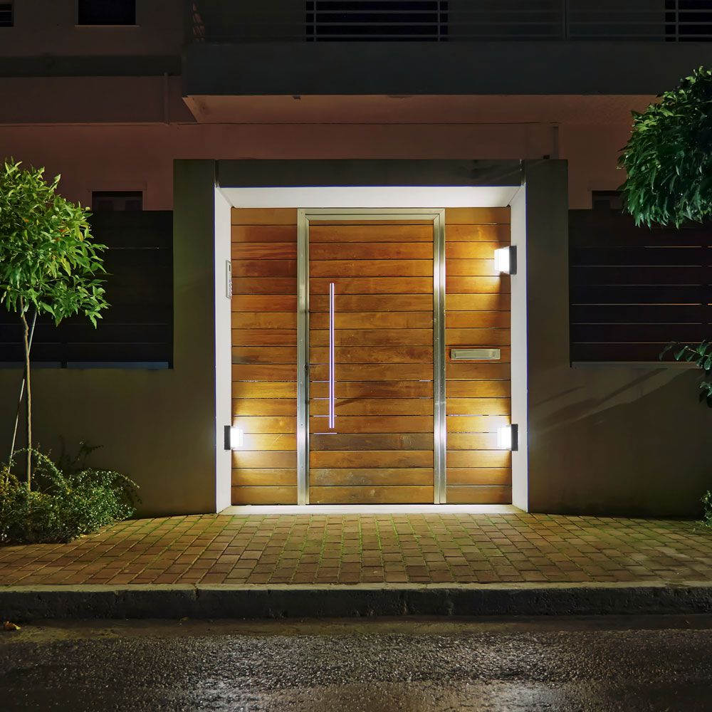 12W LED Wall Black Square 4000K