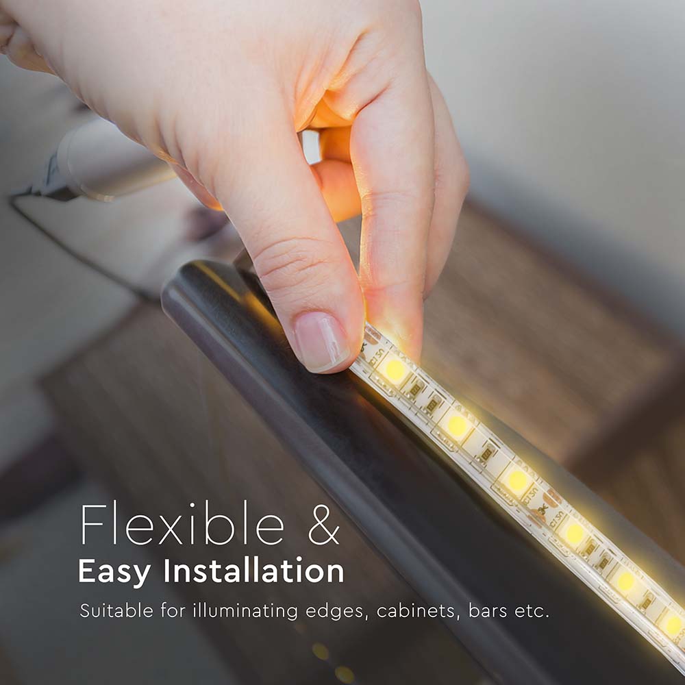 LED Strip SMD2835 - 120 LEDs 24V IP65 6400K  Double PCB 10M Roll img 2