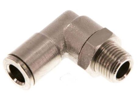 Push-In Coupling Brass-Plated Brass 90°