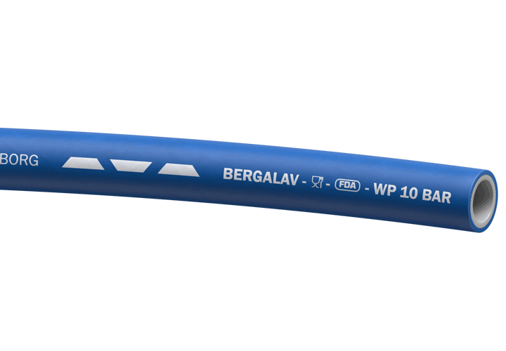 For hot water cleaning in food processing plants with possible occasionnal use with steam up to 160°C.