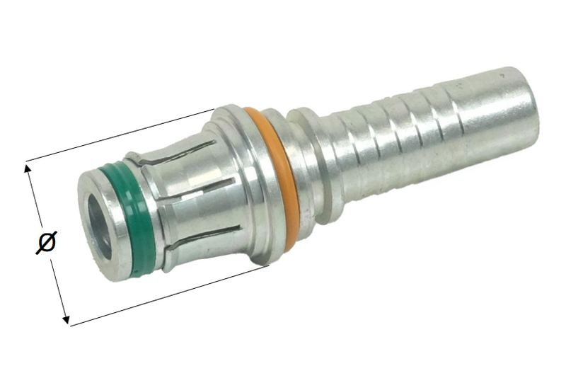 3/4 Merlo male plug in  diam. 30mm| hose 3/4