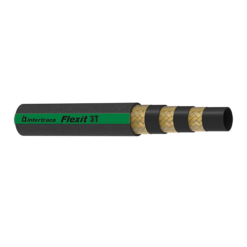Three wire braid compact hose