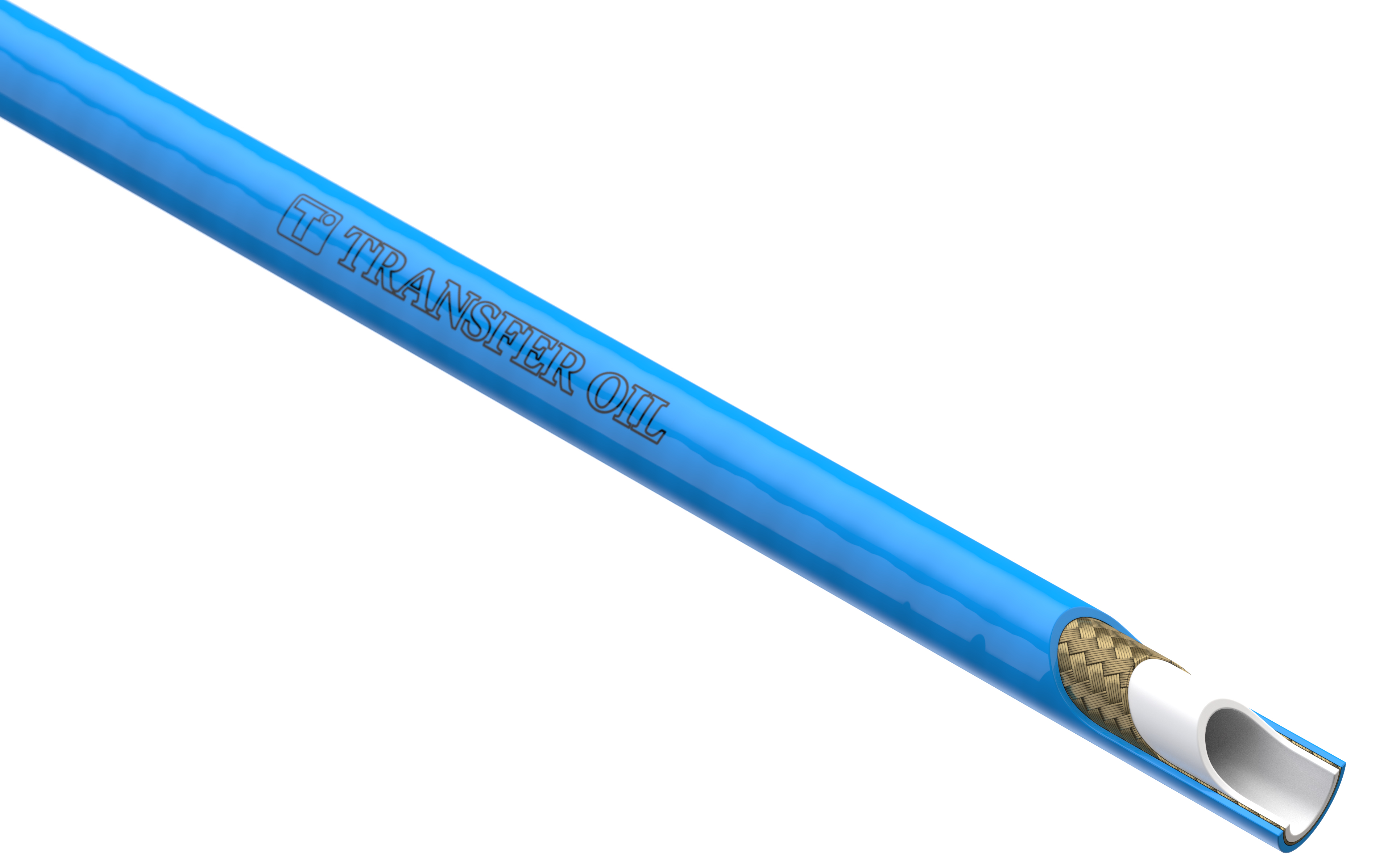 Thermoplastic conductive hose for high pressure paint spray and solvent applications