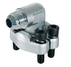 90° Male JIC x SAE flange 3000psi