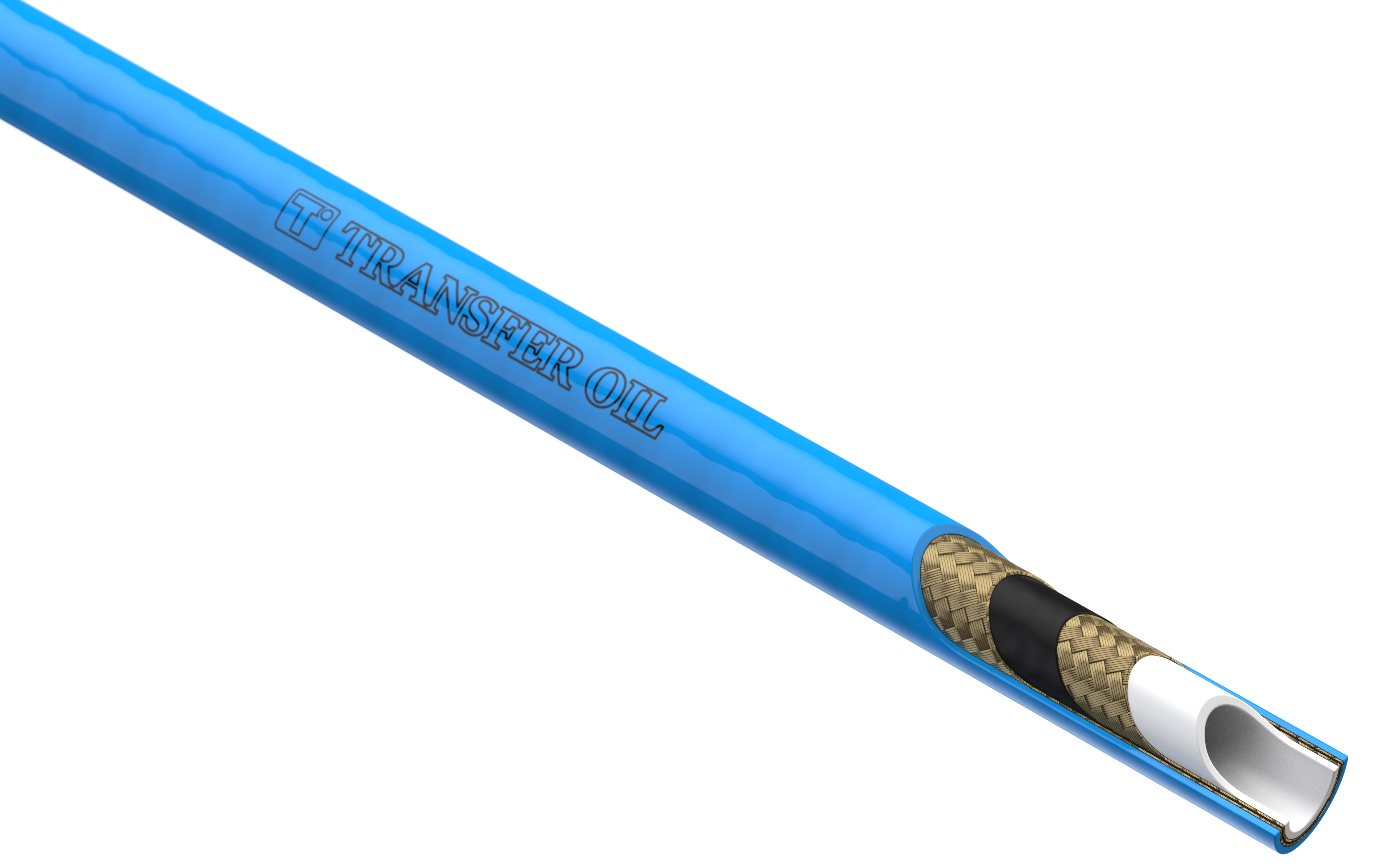 Thermoplastic conductive hose for heavy duty high pressure paint spray and solvent applications