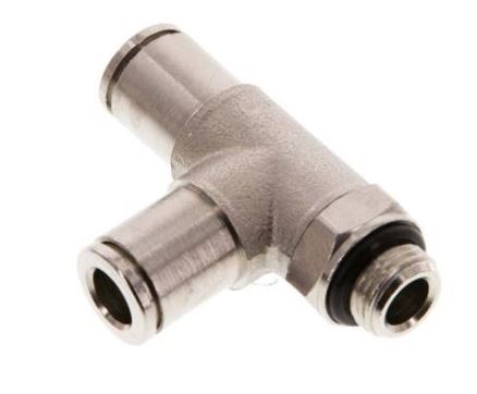 Push-In Coupling Brass-Plated Brass T BSPT Male