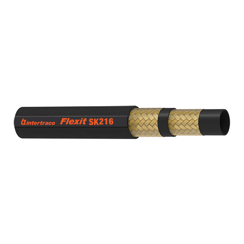 Two wire braid compact hose