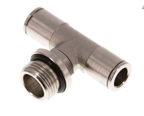 Push-In Coupling Brass-Plated Brass T BSPT Male