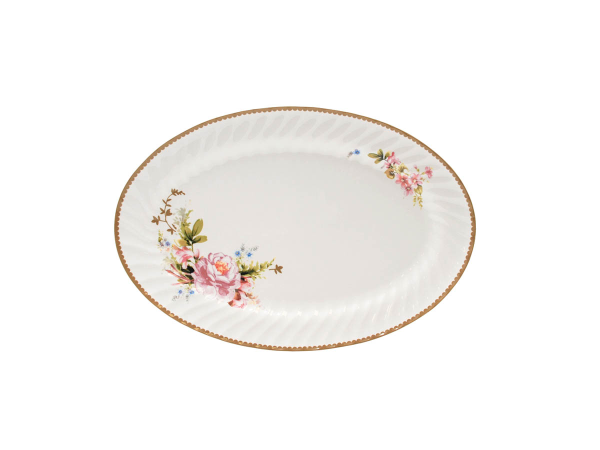 Timeless Rose 14" Oval Platter