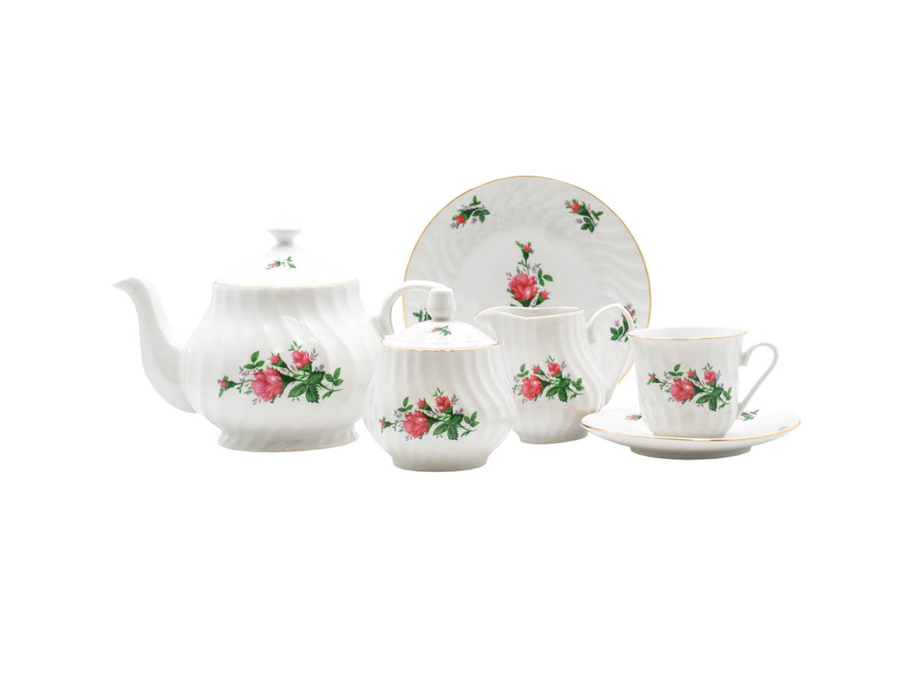 Vintage Rose 23-Piece Tea Set