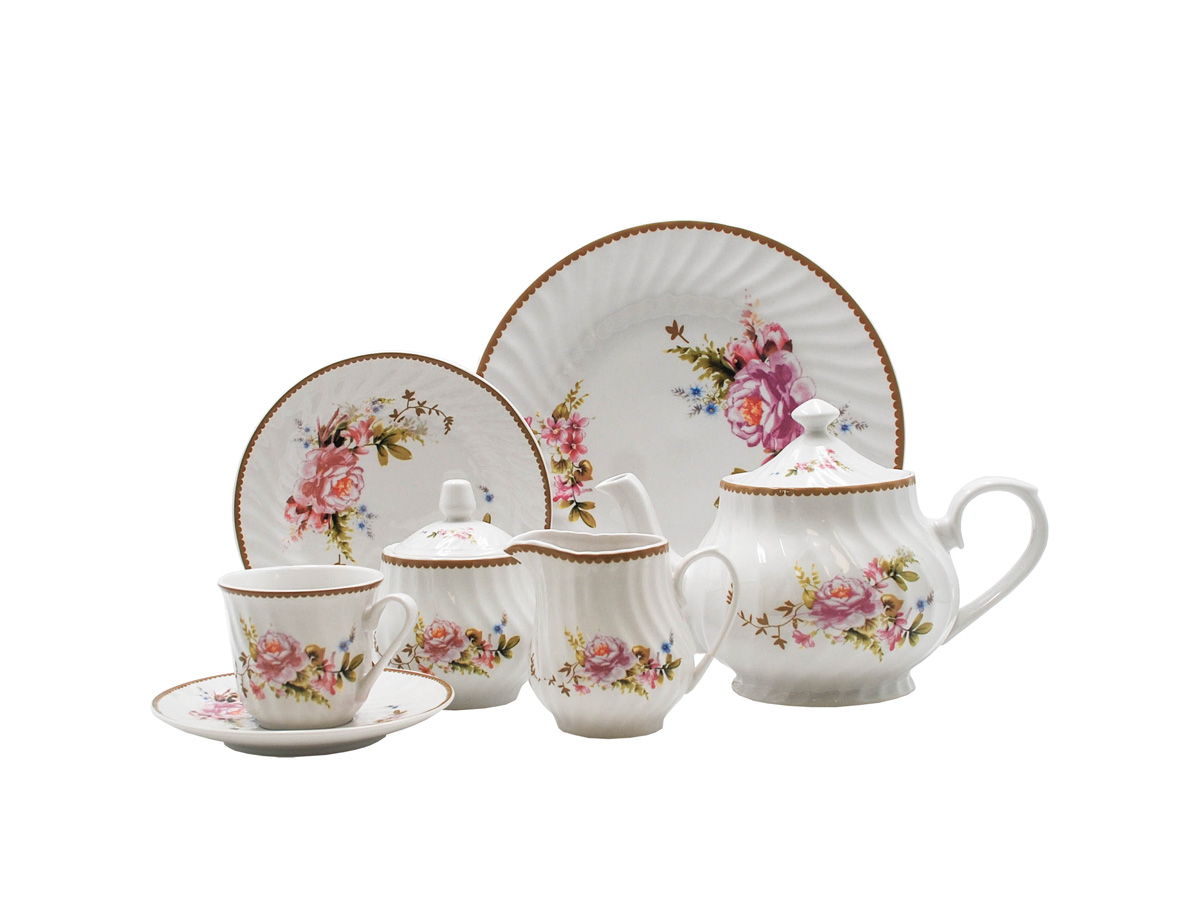 Timeless Rose 23-Piece Tea Set