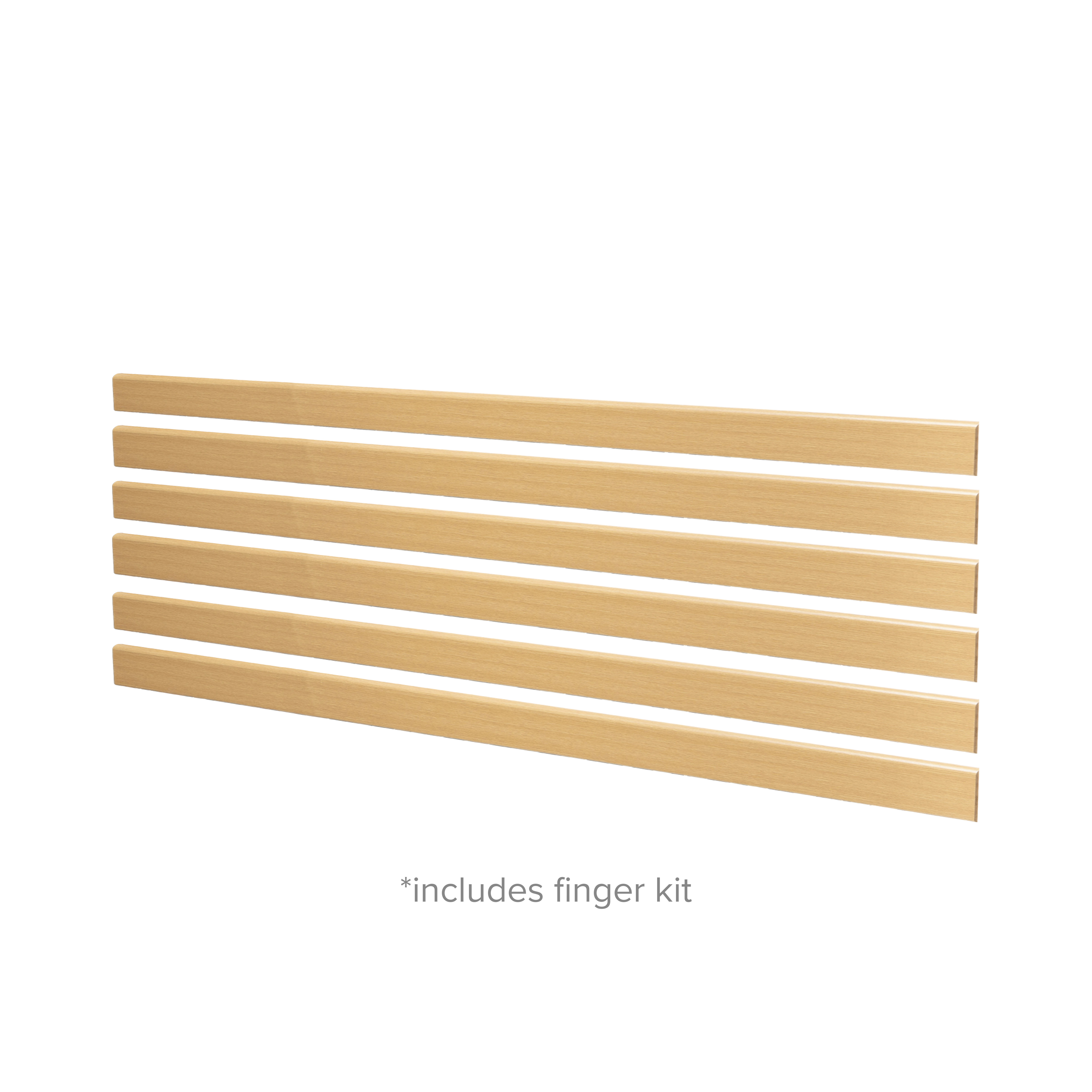 3 Bar Extended Wooden Side Rails in Light Oak including Finger Kits