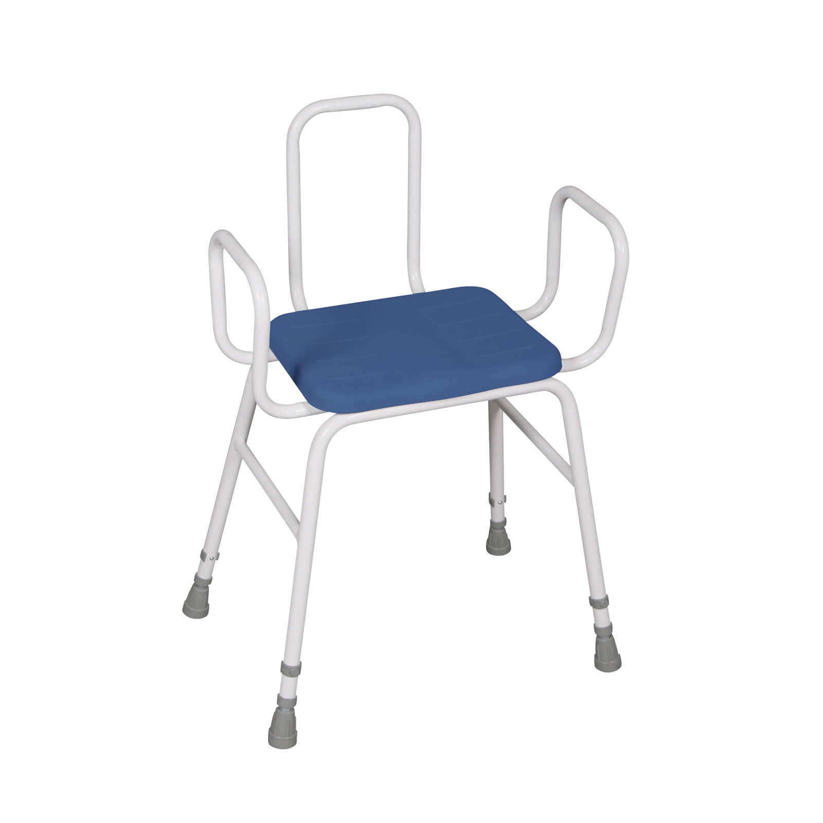 Perching Stool - PU Seat, Tubular Armrests and Back