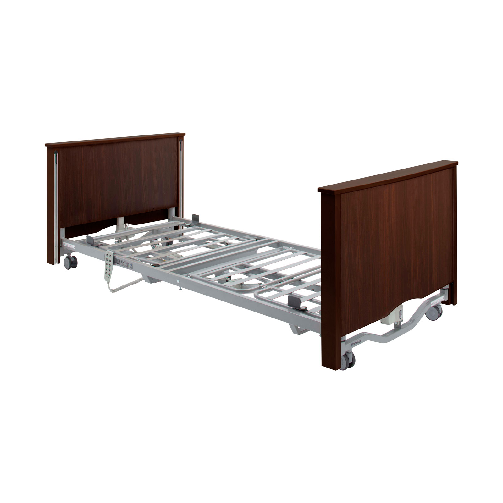 Bradshaw Low Bed in Walnut without Side Rails