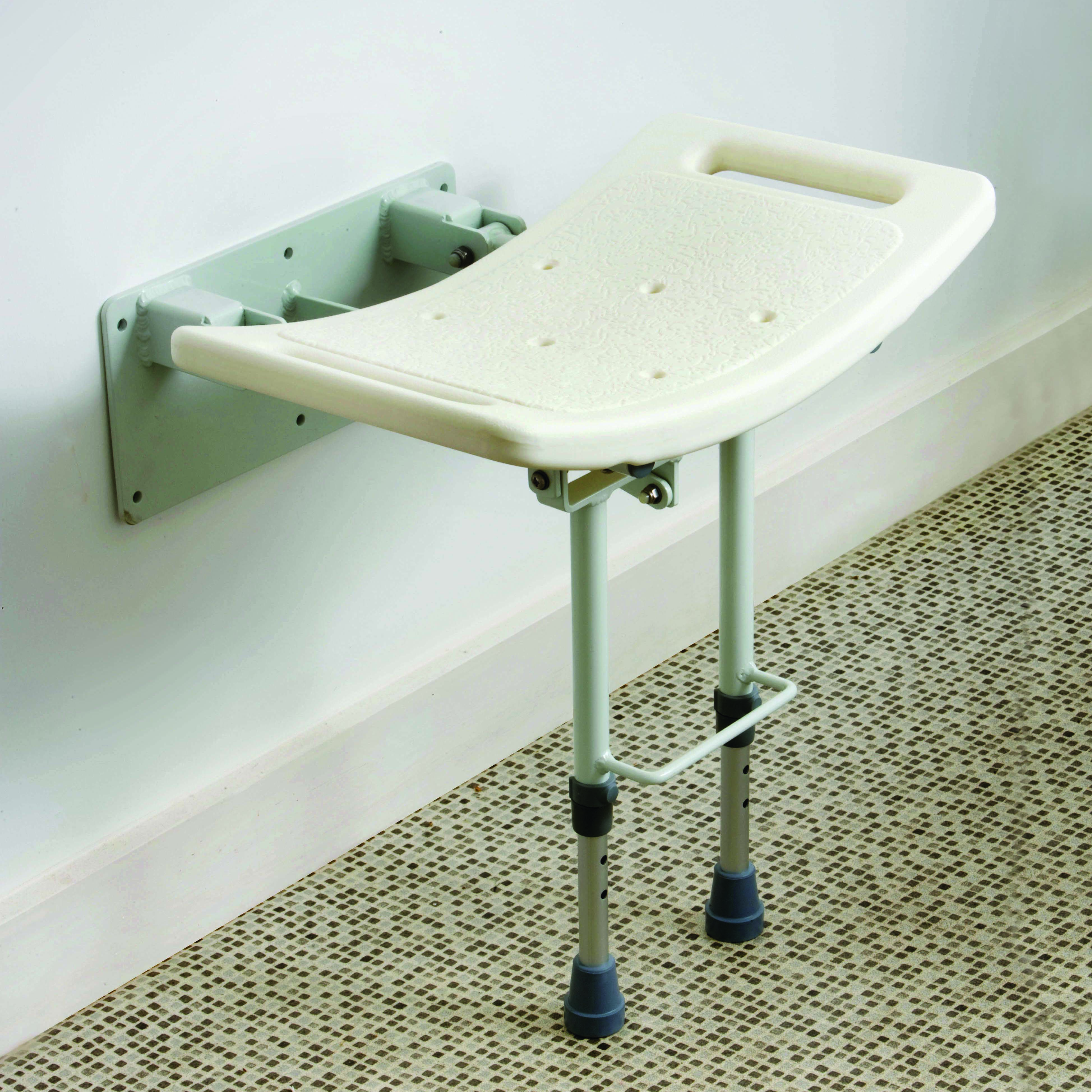 Wall Mounted Shower Seat with Drop Down Legs