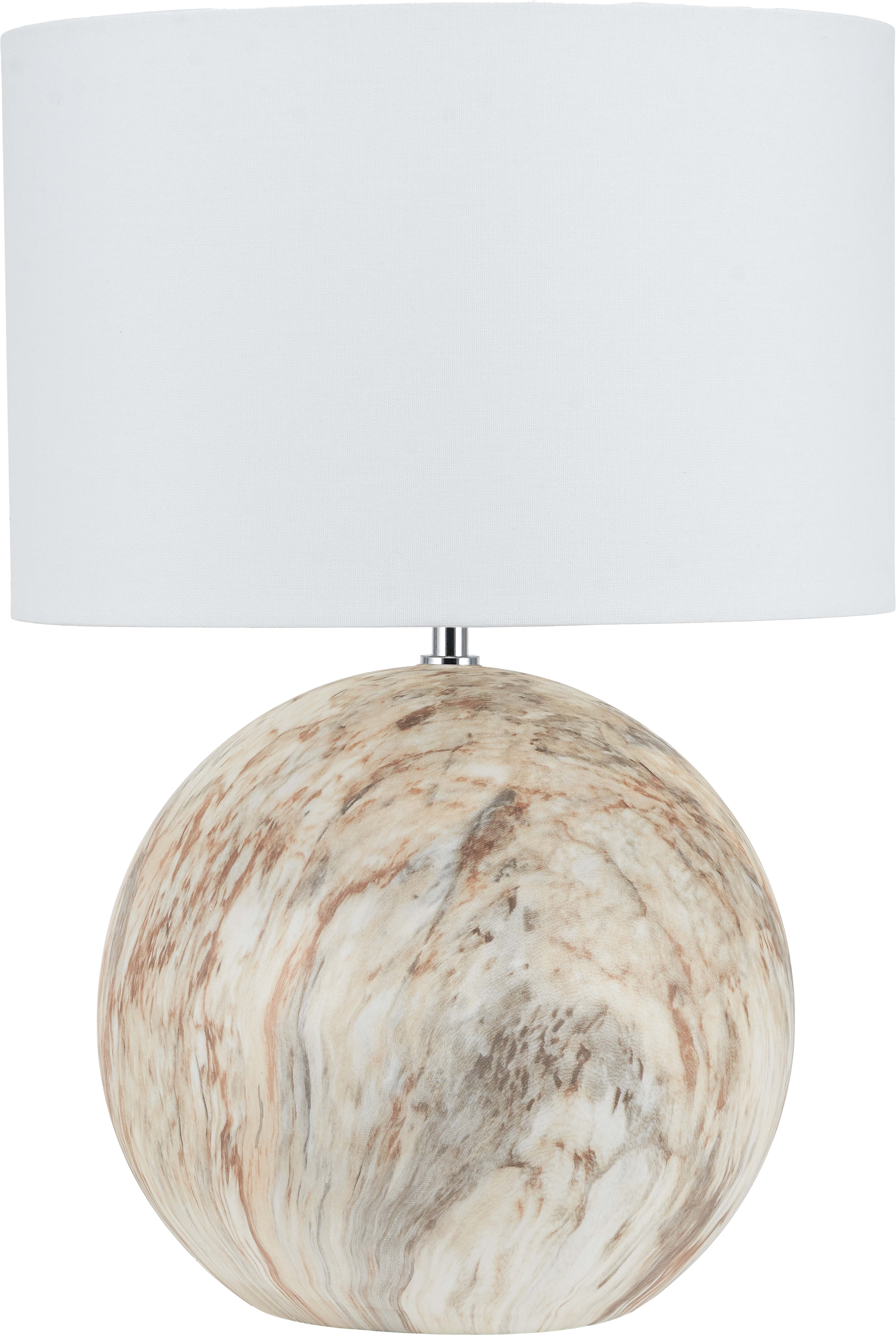 Viejo Natural Stone Effect Large Ceramic Table Lamp White Cotton Mix Shade