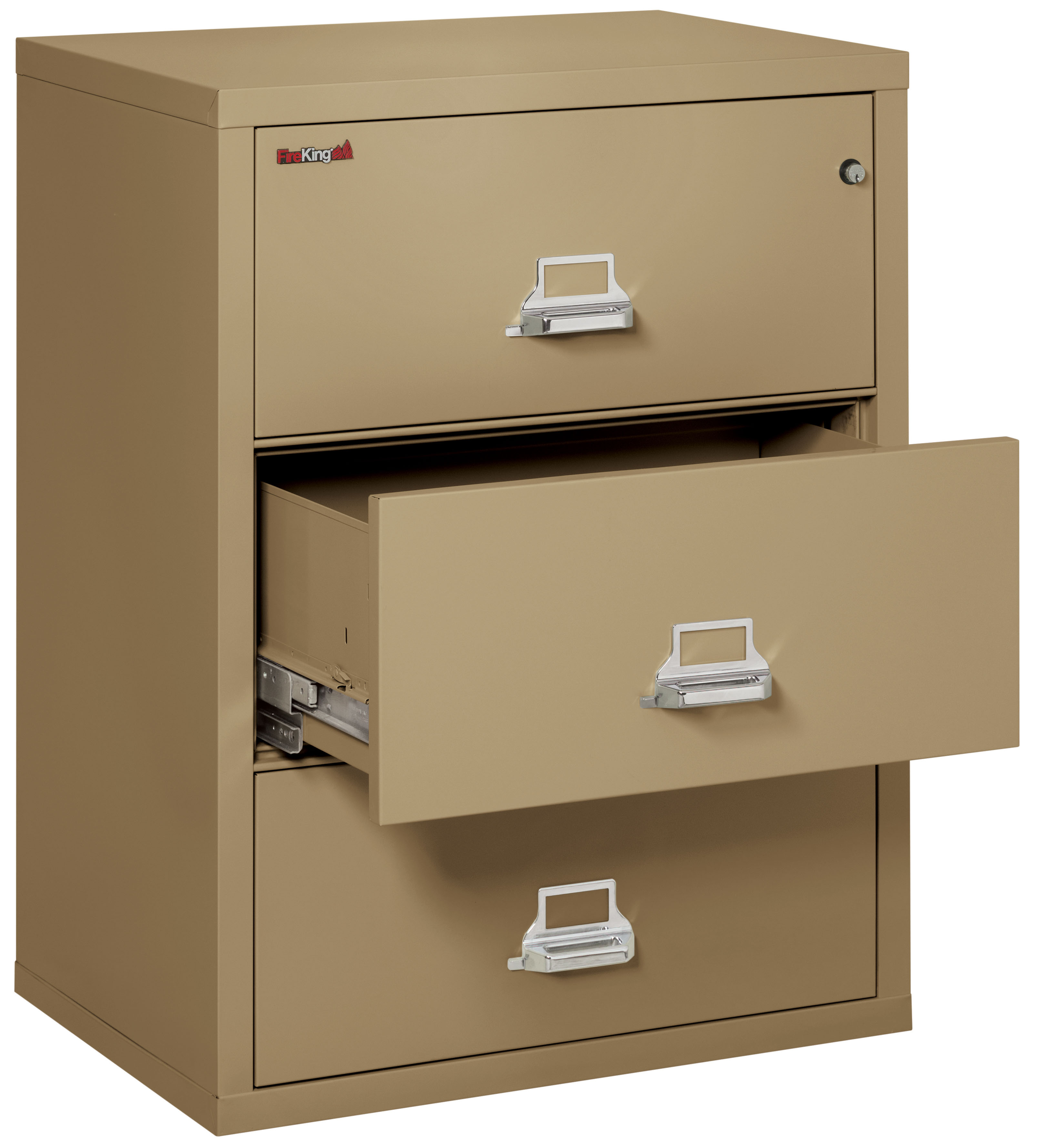 FireKing Fire Resistant File Cabinet 3 Drawer Lateral 31 wide