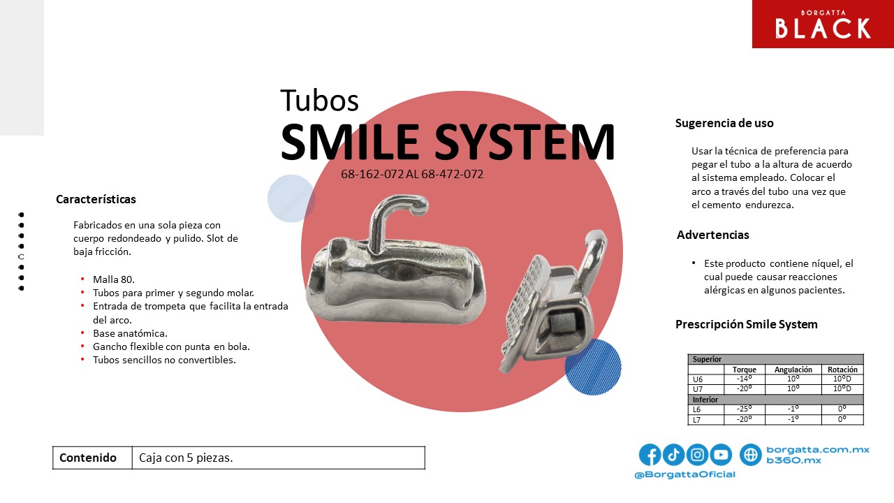 Tubos CCO Smile System sencillo no convertible