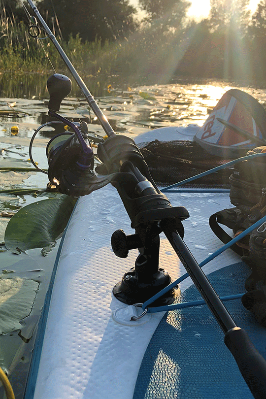 No way you can't mount fishing gear to an inflatable SUP right? WRONG! The  Railblaza USA RibPort allows SUP angle…