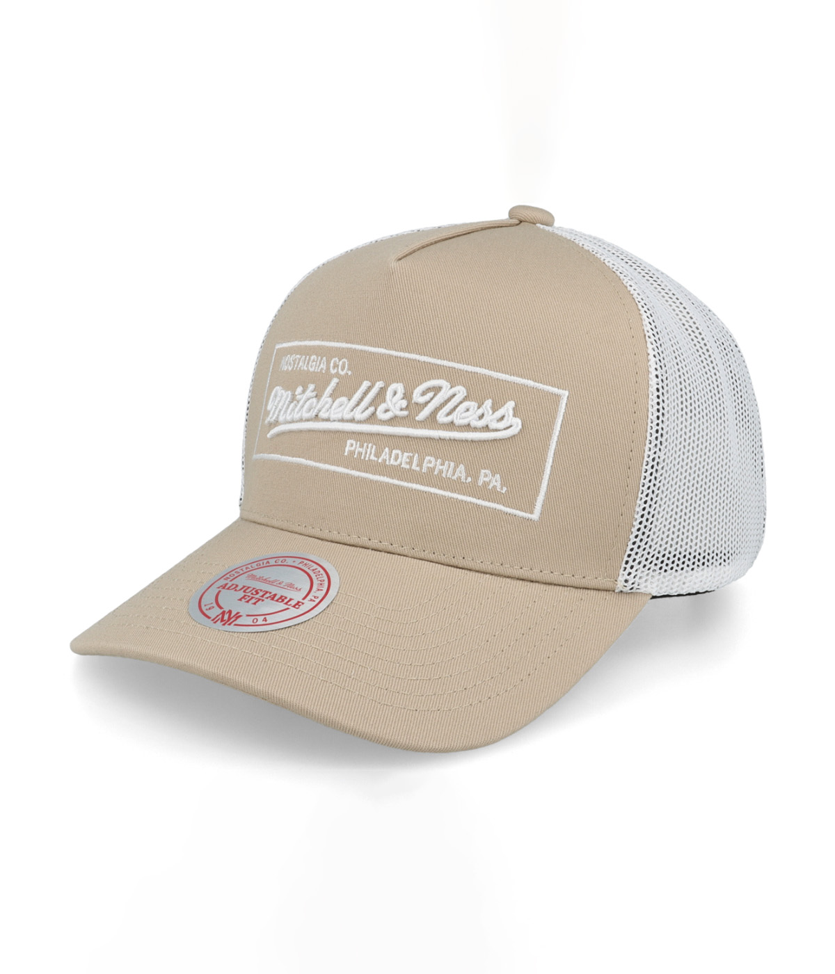 Mitchell & Ness - Trucker Caps XL Box Logo - Sand/White - One Size