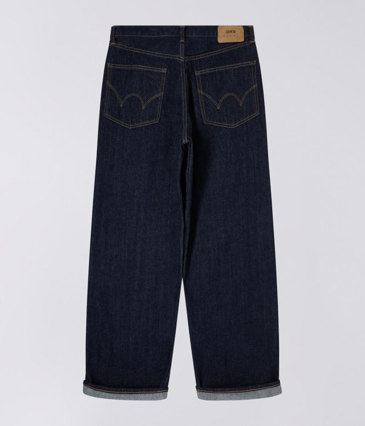 00s EDWIN baggy wide denim navy