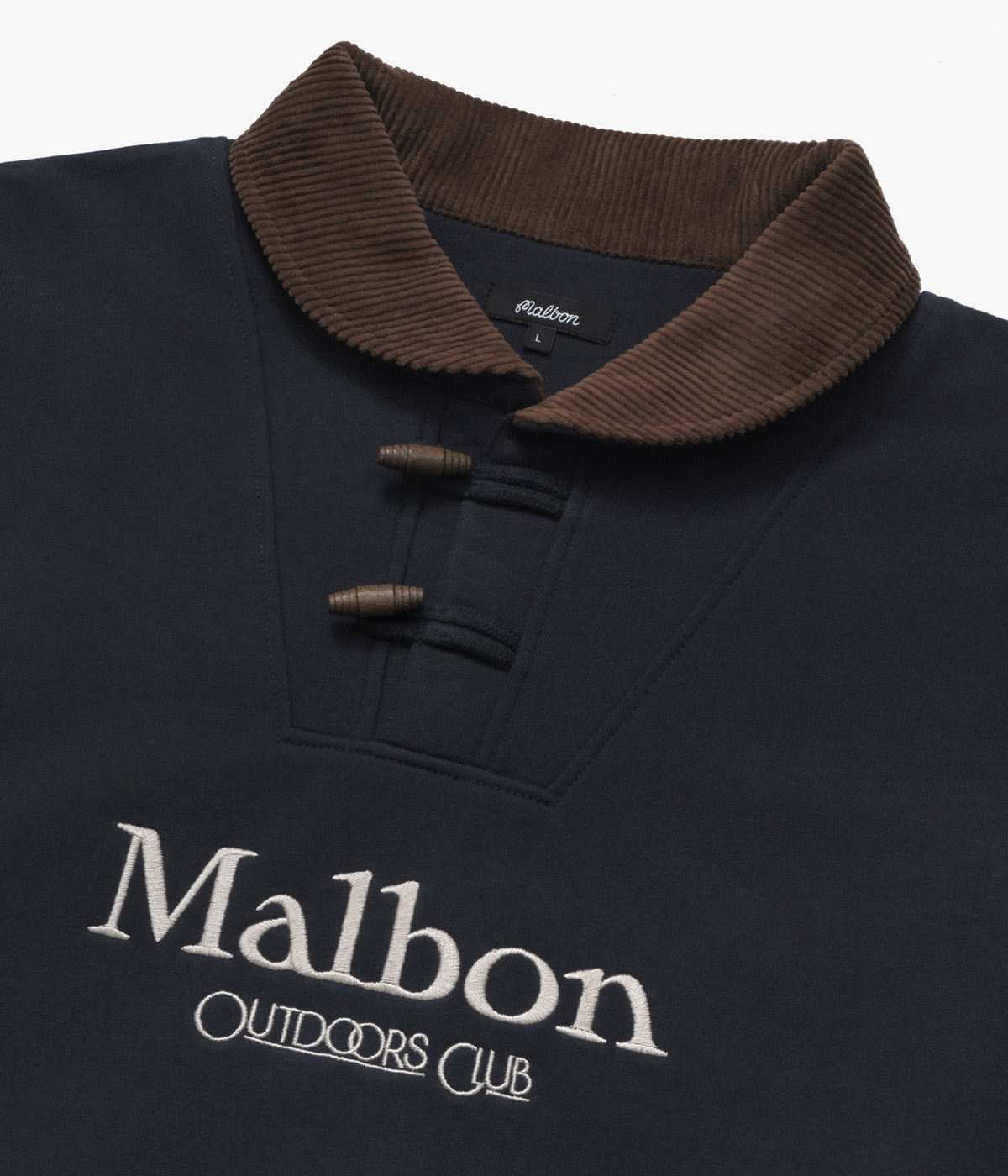Malbon Golf Flint Shawl トレーナー Ivory Navy 送料込み malbon-golf-sweater-flint-
