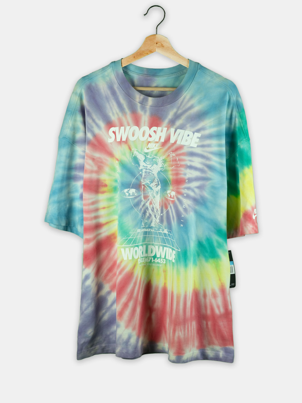 Nike swoosh tie crew sweatshirt online