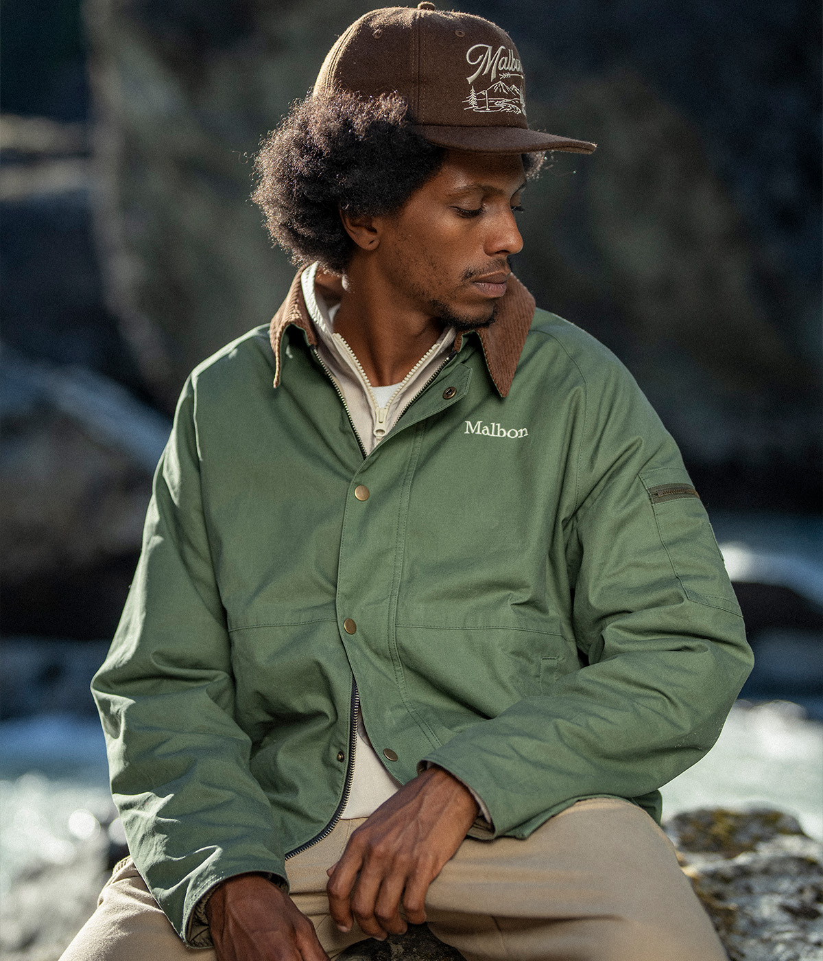 Malbon Golf Jackets Bowman Fishing Sage