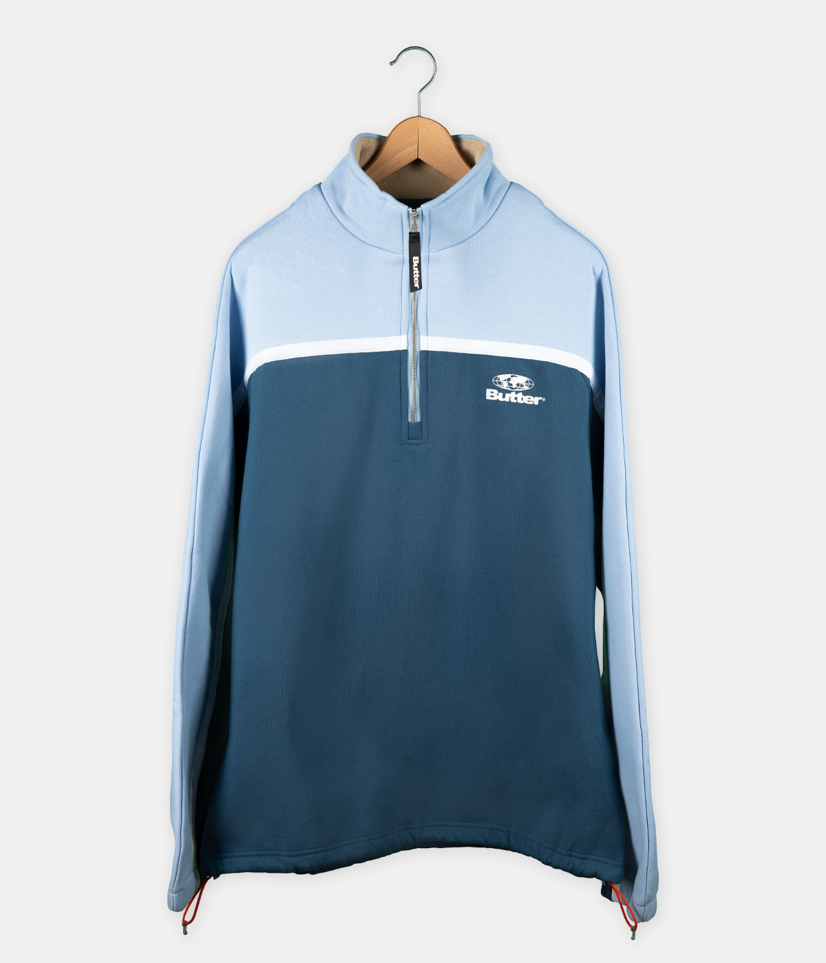 Vintage Second Hand Butter Goods North cliffe 1 4 zip pullover sky blue