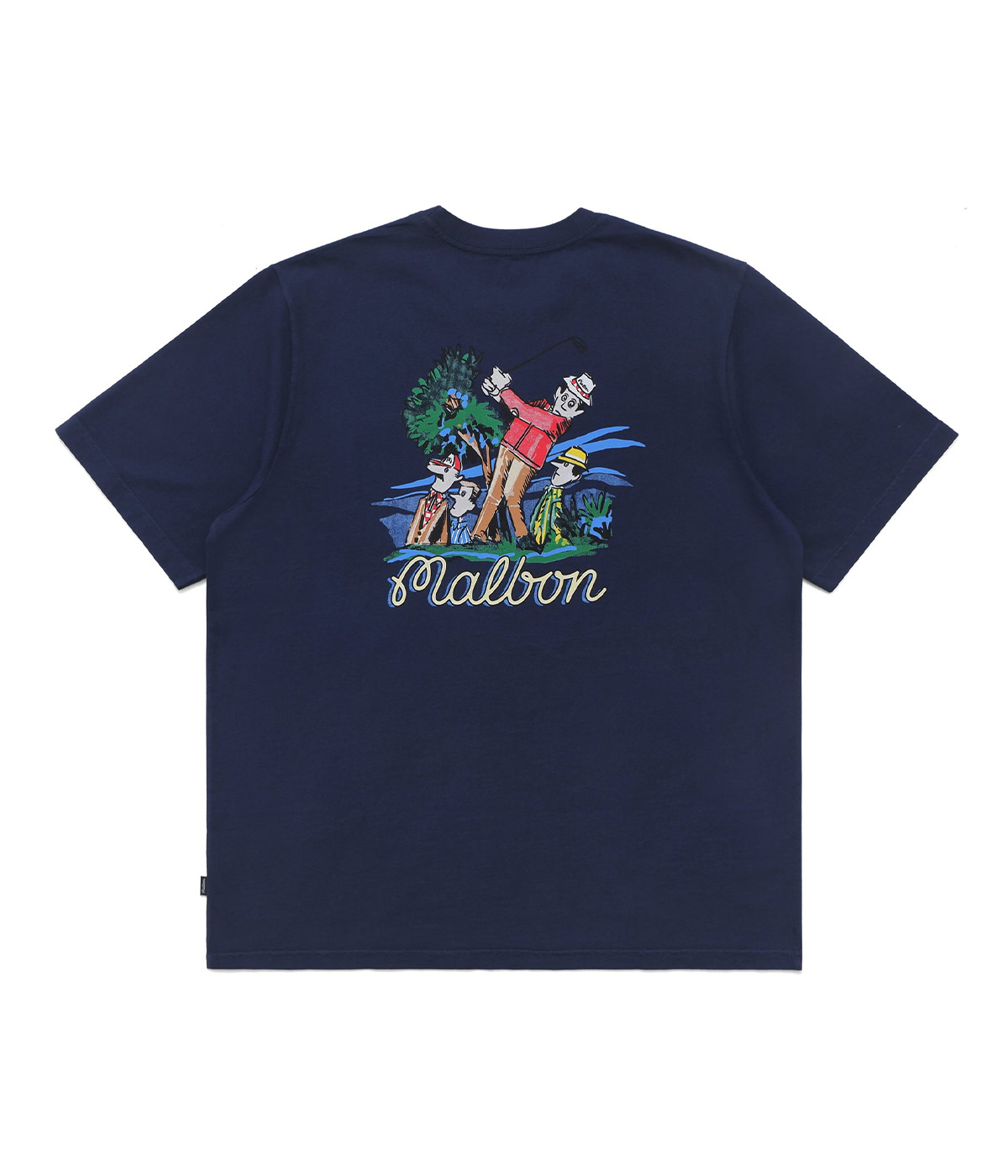★24SS 入手困難★MALBON GOLF & CYCLE CYCLE BADGE POCKET TEE Malbon Golf T-shirt Players SS Pocket Navy